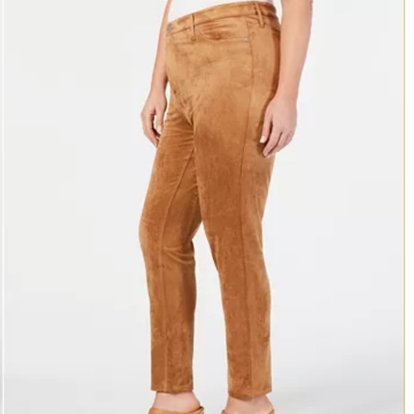 Seven7 tan suede skinny pants - Picture 2 of 8